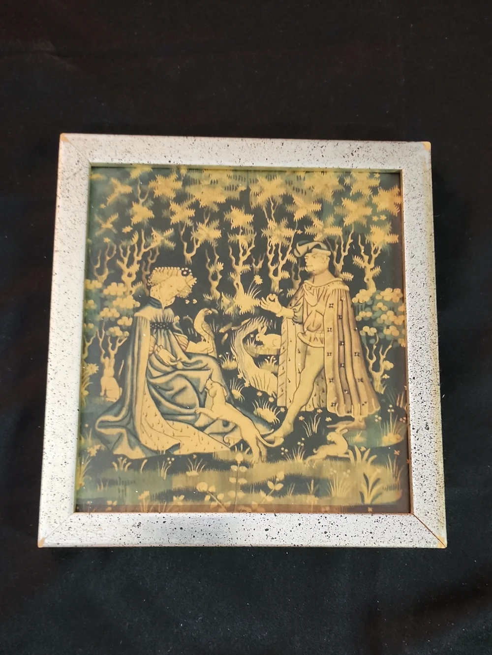 Vintage-Offering Of The Heat‐ Inspired Gold and Black Medieval Wall Art -